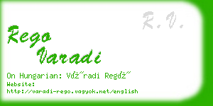 rego varadi business card